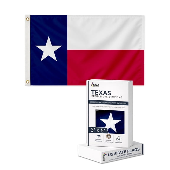 A.G.A.S 3' x 5' Texas State Outdoor Flag