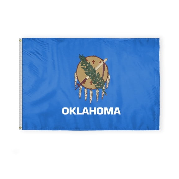 A.G.A.S 4' x 6' Oklahoma State Flag, 200D Nylon Outdoor Flags & Banners, Double Sided, Brass Grommets