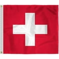 thumbnail image 1 of A.G.A.S. 5' x 5' Nylon Swiss Flag Outdoor Flag, Vibrant Colors, Brass Grommets, 1 of 1