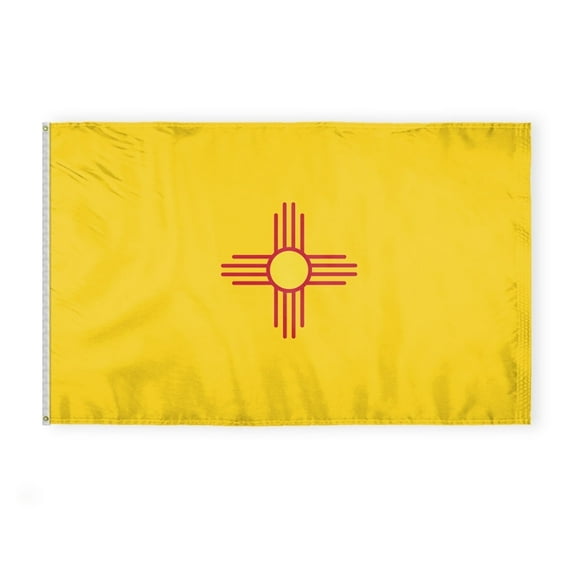 A.G.A.S 5' x 8' New Mexico State Outdoor Flag, 200D Nylon, Double Sided, Brass Grommets