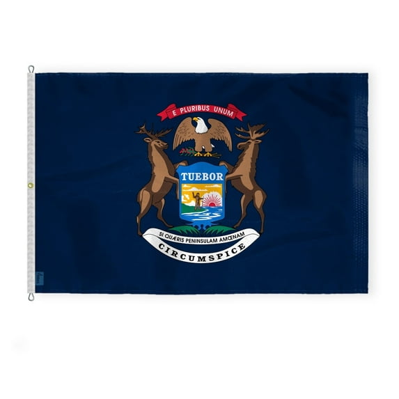 A.G.A.S 8' x 12' 200 Denier Nylon Rope Flag, Michigan