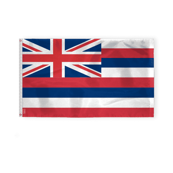A.G.A.S Hawaii 4' x 6' 200D Nylon Outdoor Flags & Banners, Double Sided, Brass Grommets