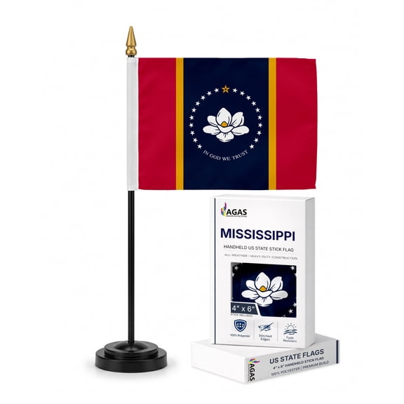 A.G.A.S Manufacturing Group Mississippi State 4x6 Stick Flag