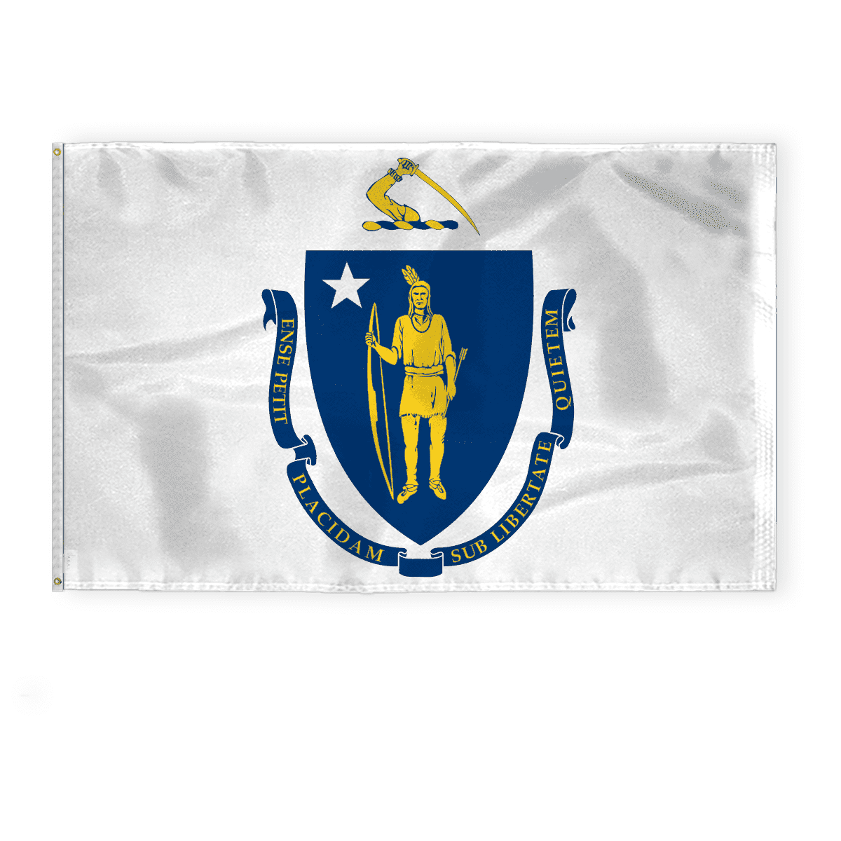 A.G.A.S Massachusetts 6' x 10' 200 Denier Nylon Outdoor Flags & Banners