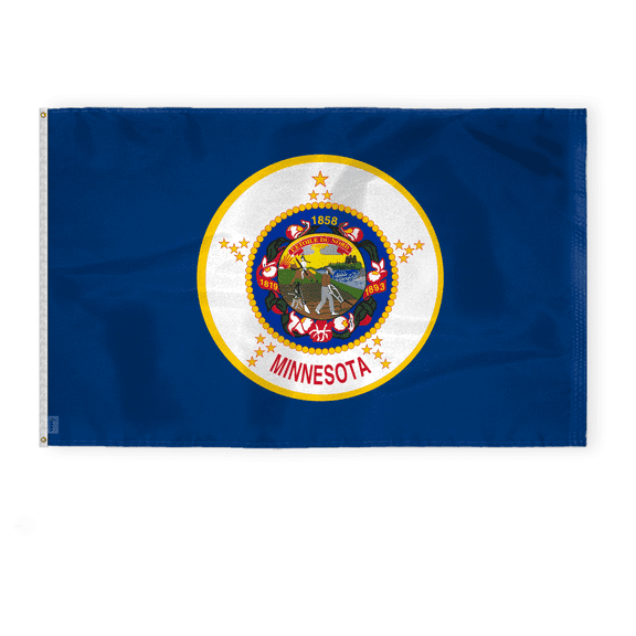 A.G.A.S Minnesota State 6 x 10 Ft 200D Nylon Outdoor Flag, Fade Proof Sharp Colors