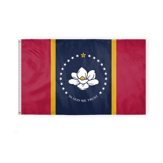A.G.A.S Mississippi State 3x5 Ft Polyester Outdoor Flag, Iron Grommets