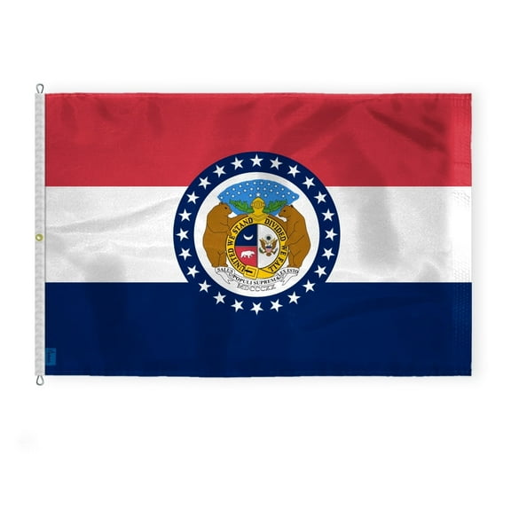 A.G.A.S. Missouri State Flag, 8' x 12', 200D Nylon, Rope