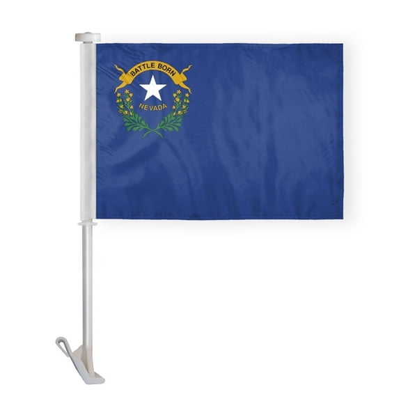 A.G.A.S Nevada State Car Window Flag, 10.5x15 Inch, Knitted Polyester