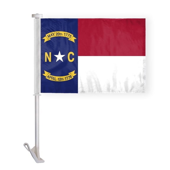 A.G.A.S North Carolina State Car Window Flag, 10.5x15 Inch, Knitted Polyester