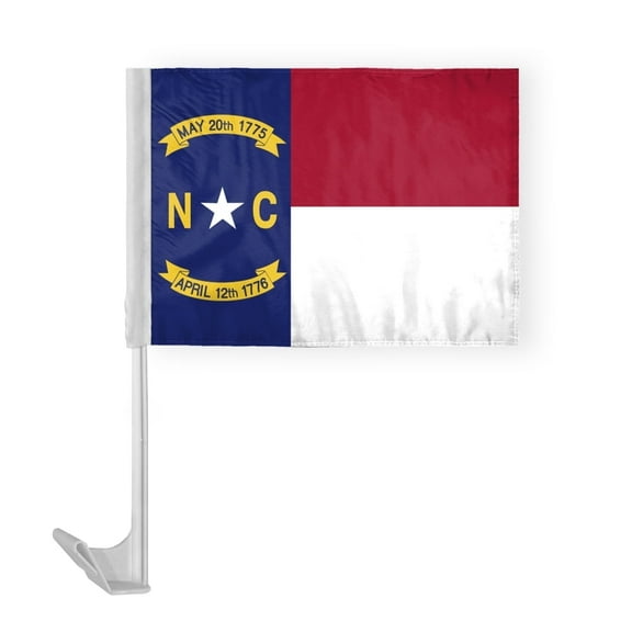 A.G.A.S North Carolina State Car Window Flag, 12x16 Inch Polyester