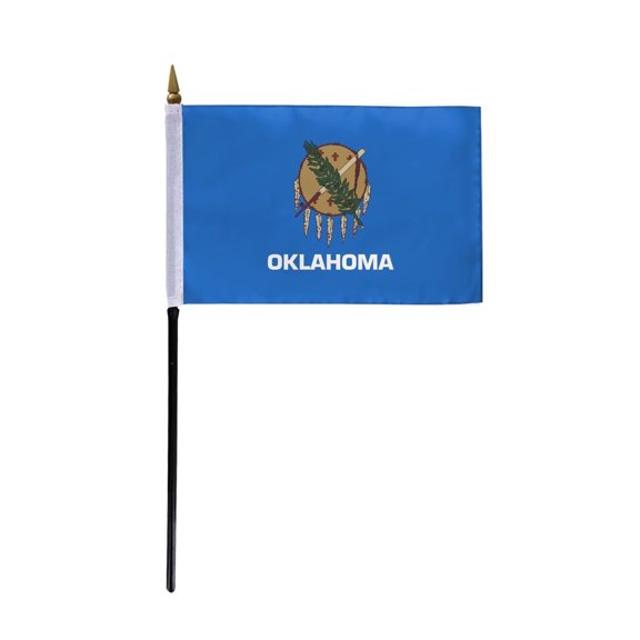 A.G.A.S. Oklahoma 4x6 Inch Stick Flag