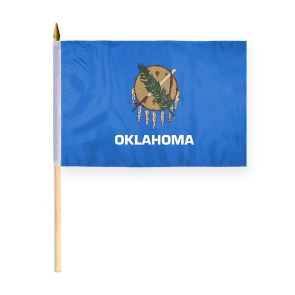 A.G.A.S Oklahoma Outdoor Flag, 12x18 Inch, Polyester, Printed