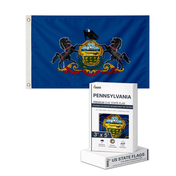A.G.A.S Pennsylvania State 3x5 Ft Polyester Outdoor Flag