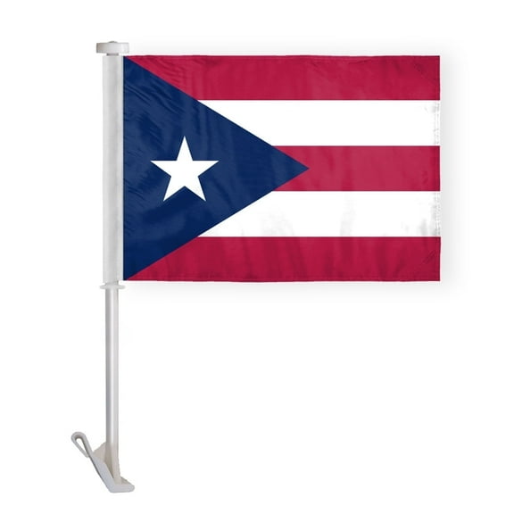 A.G.A.S Puerto Rico State Car Window Flag, 10.5x15 Inch, Knitted Polyester