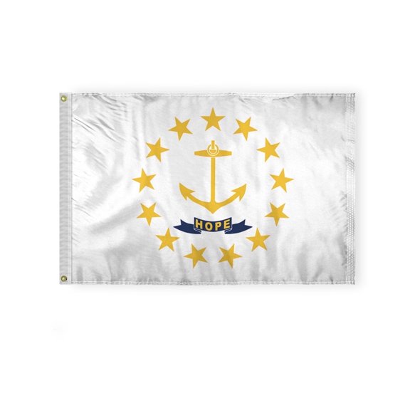 A.G.A.S Rhode Island State 2' x 3' Outdoor Flag, 200D Nylon, Double Sided, Fade Proof
