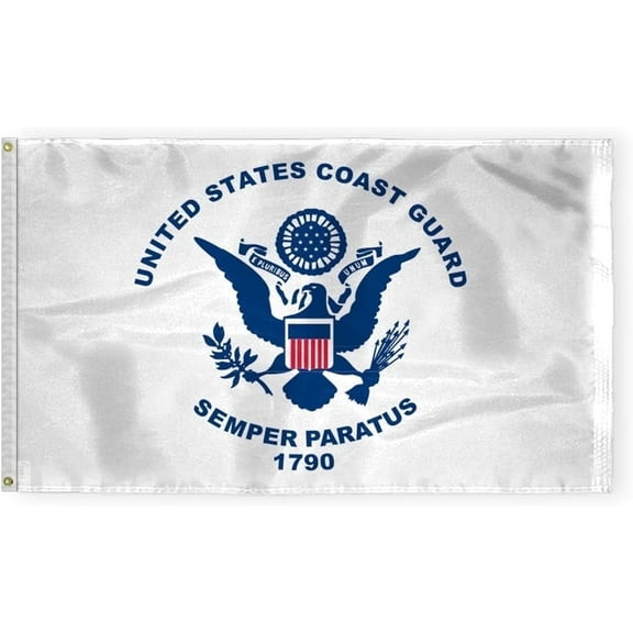 A.G.A.S United States Coast Guard Flag 3 x 5 Ft Nylon Canvas Outdoor Flag