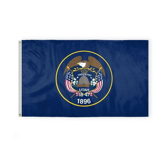 A.G.A.S Utah State 3 x 5 Ft Polyester Outdoor Flag and Banner