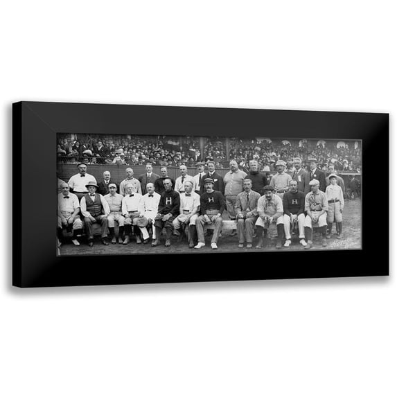 A.G. Spalding Baseball Collection 18x10 Black Modern Framed Museum Art Print Titled - Boston. And H. Teams