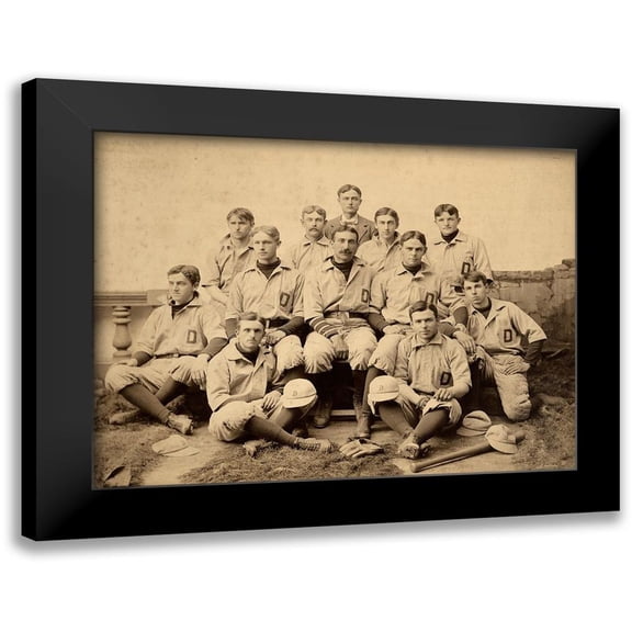 A.G. Spalding Baseball Collection 24x19 Black Modern Framed Museum Art Print Titled - Dartmouth College, D., 1896