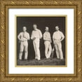thumbnail image 1 of A.G. Spalding Baseball Collection 26x26 Gold Ornate Wood Framed with Double Matting Museum Art Print Titled - Cricket Players, Unidentified Group Of Four, 1 of 4