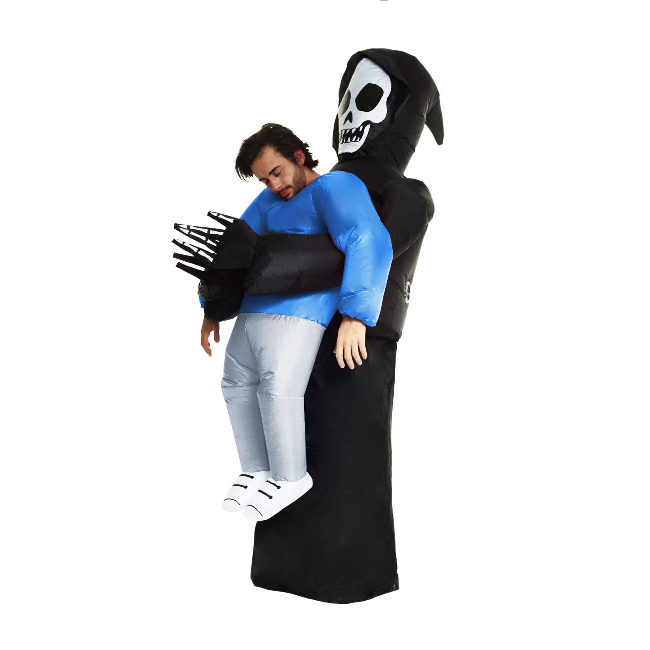 Grim Reaper Pick Me Up Inflatable Halloween Costume for Adults, Adult Size S-XL (28-42), by Morph Costumes