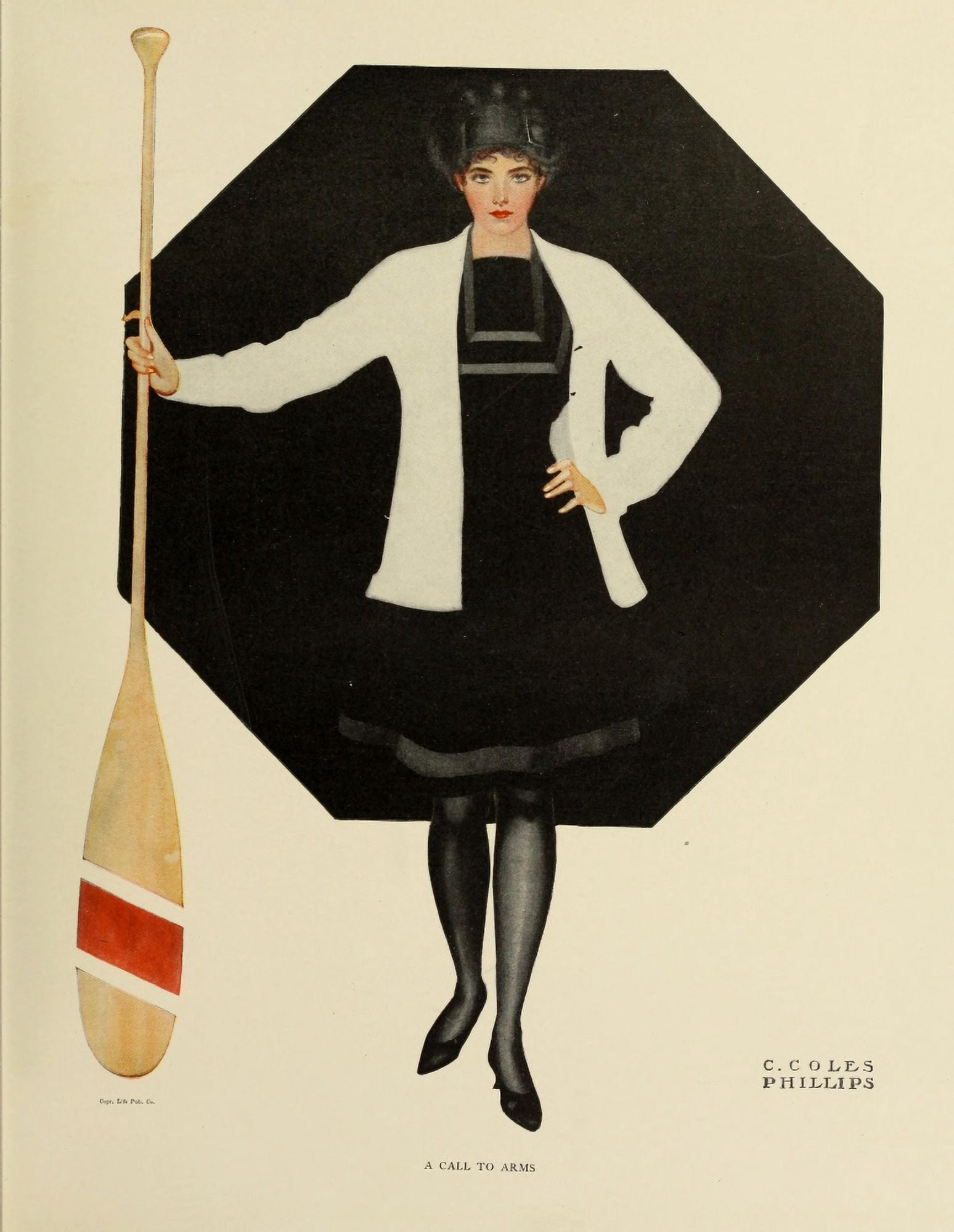 A Gallery of Girls 1911 A call to arms Canvas Art - Clarence Coles Phillips (24 x 36)