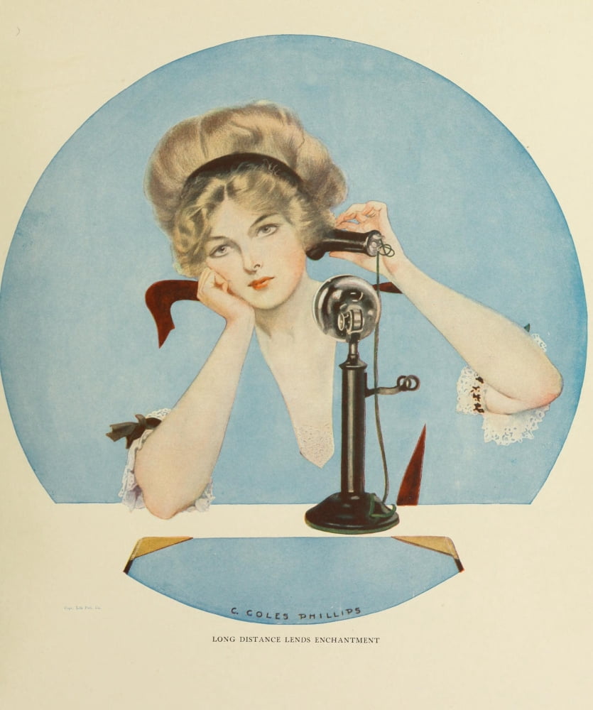 A Gallery of Girls 1911 Distance lends enchantment Canvas Art - Clarence Coles Phillips (24 x 36)