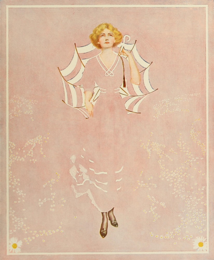 A Gallery of Girls 1911 Even the daisies of the field Canvas Art - Clarence Coles Phillips (18 x 24)