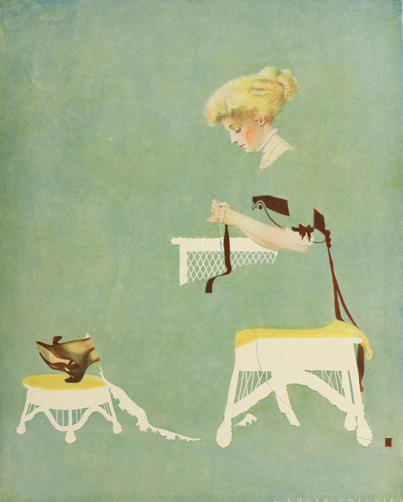 A Gallery of Girls 1911 Home ties Canvas Art - Clarence Coles Phillips (24 x 36)