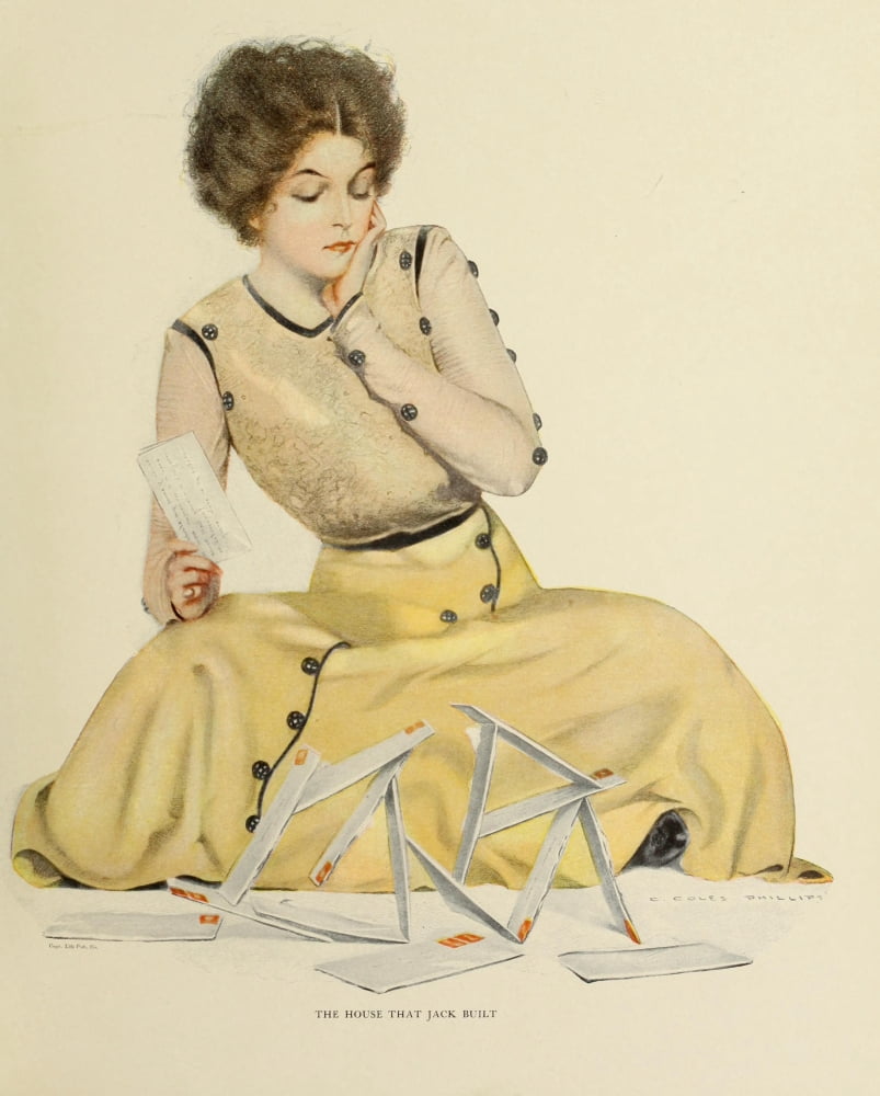 A Gallery of Girls 1911 The house that Jack built Canvas Art - Clarence Coles Phillips (24 x 36)