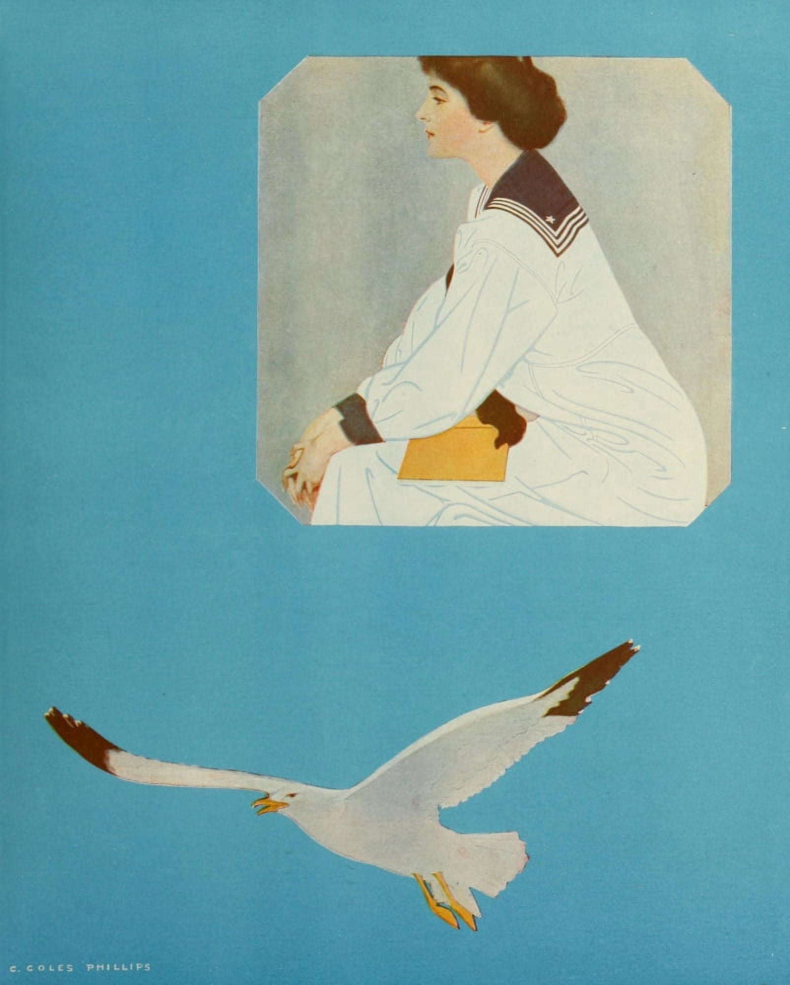 A Gallery of Girls 1911 The lass that loved a sailor Canvas Art - Clarence Coles Phillips (24 x 36)