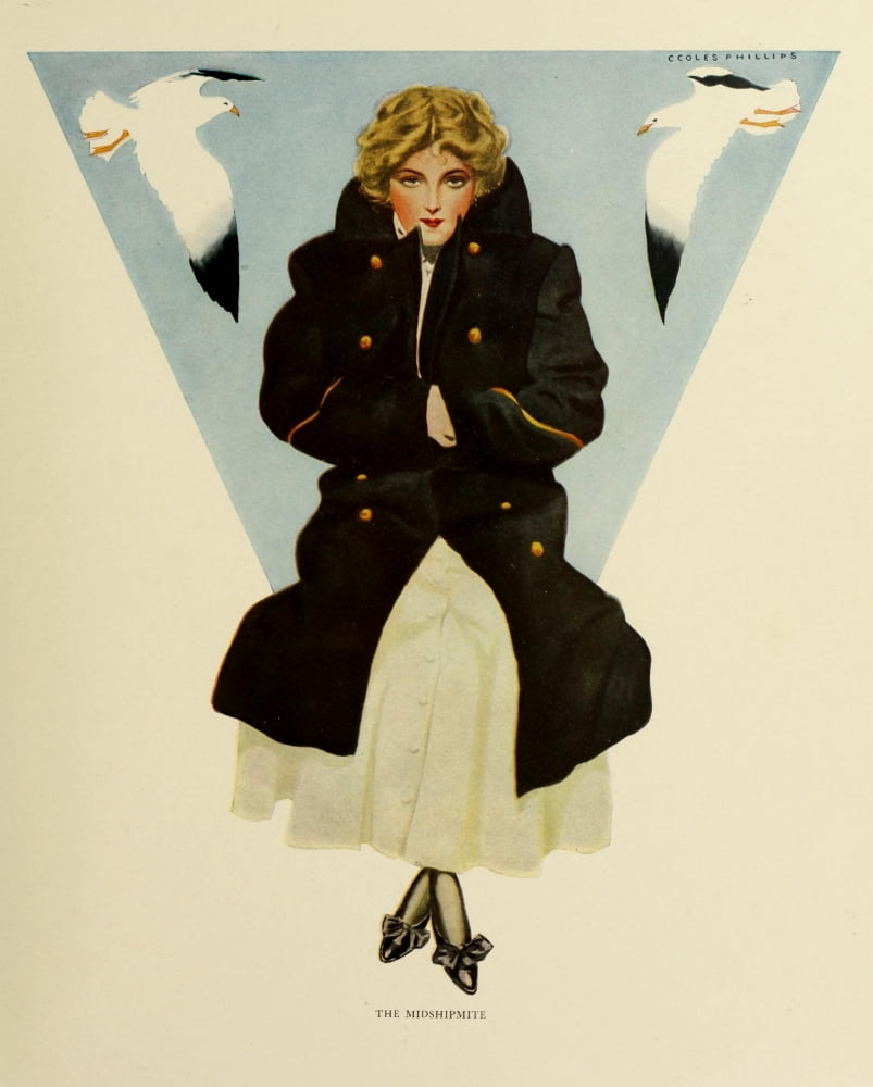 A Gallery of Girls 1911 The midshipmite Canvas Art - Clarence Coles Phillips (24 x 36)