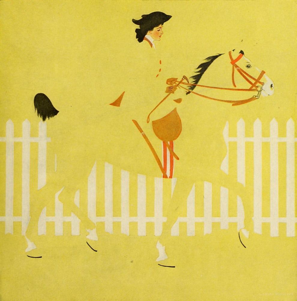 A Gallery of Girls 1911 Thoroughbreds Canvas Art - Clarence Coles Phillips (24 x 36)