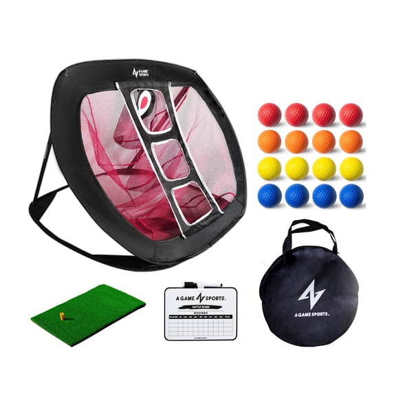 A Game Sports Golf Chipping Net Pop Up Golf Chipping Net with Mat