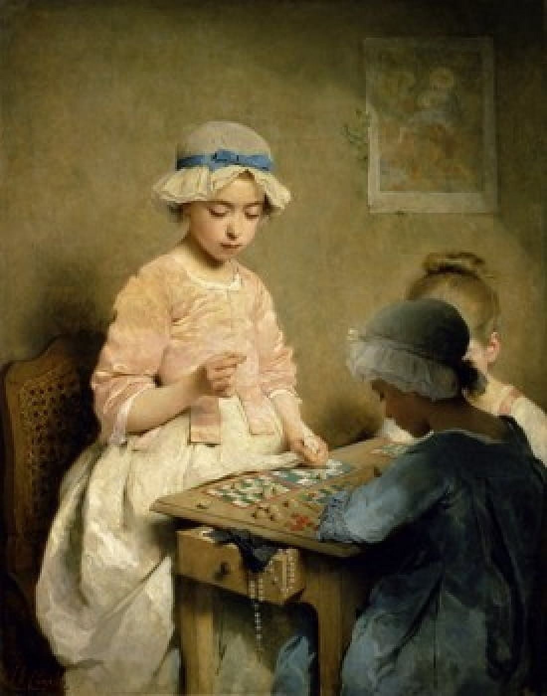 A Game of Chance  1865  Charles Chaplin (1825-1891French)  Musee des Beaux-Arts Rouen Canvas Art - Charles Chaplin (18 x 24)