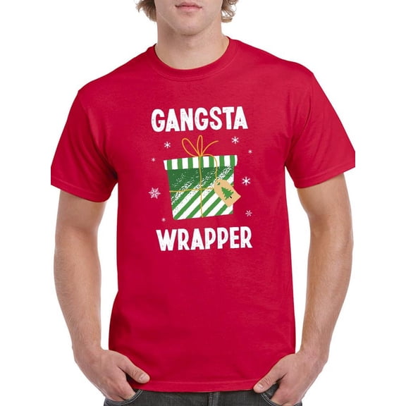 A Gangsta Wrapper T-Shirt Men -Smartprints Designs, Male 4X-Large