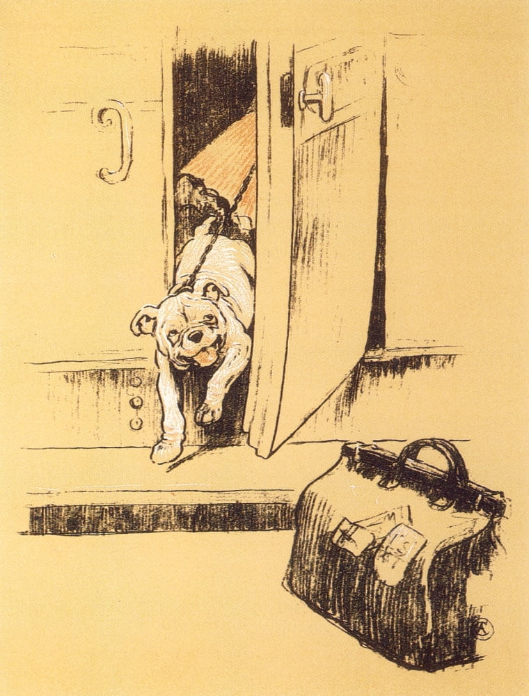 A Gay Dog 1905 Arrival Canvas Art - Cecil Aldin (18 x 24)