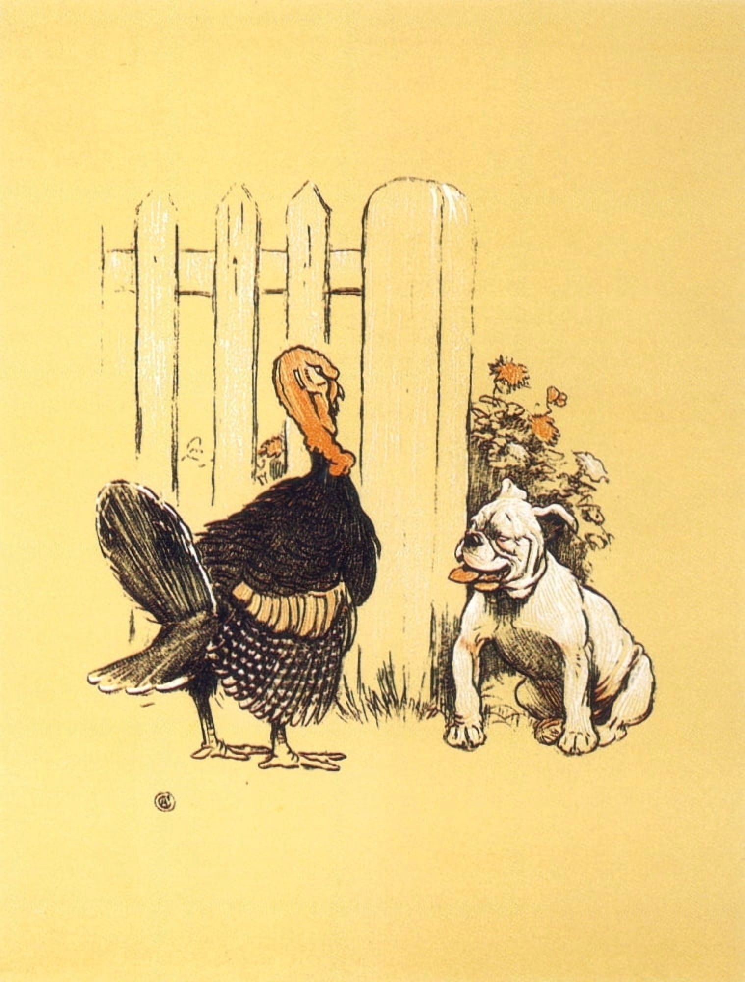 A Gay Dog 1905 The Turkey Canvas Art - Cecil Aldin (24 x 36)