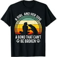 thumbnail image 1 of A Girl And Her Dog A Bond That Can't Be Broken Vintage Dog Funny Creative Graphic T-Shirt, 1 of 3