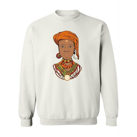 A Girl And Orange Turban Sweatshirt Women -Image by Shutterstock, Female XX-Large