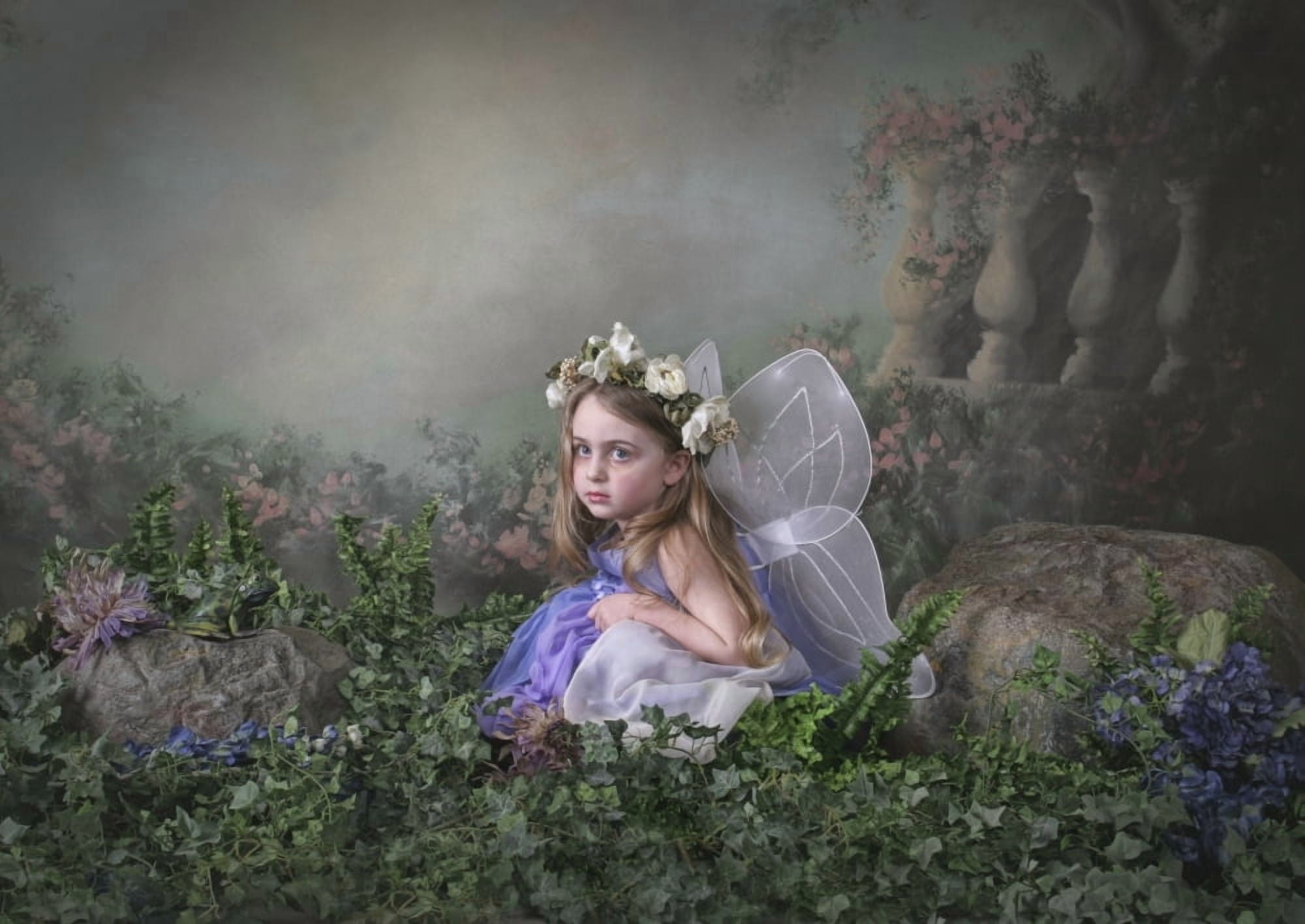 A Girl Dressed As A Fairy Victoria British Columbia Canada Canvas Art - Pete Stec Design Pics (16 x 11)