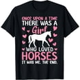 thumbnail image 1 of A Girl Loved Horses Horse Girl Horse Riding Girl Rodeo Girl T-Shirt, 1 of 4