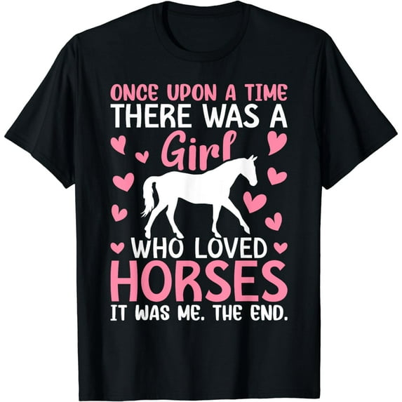A Girl Loved Horses Horse Girl Horse Riding Girl Rodeo Girl T-Shirt