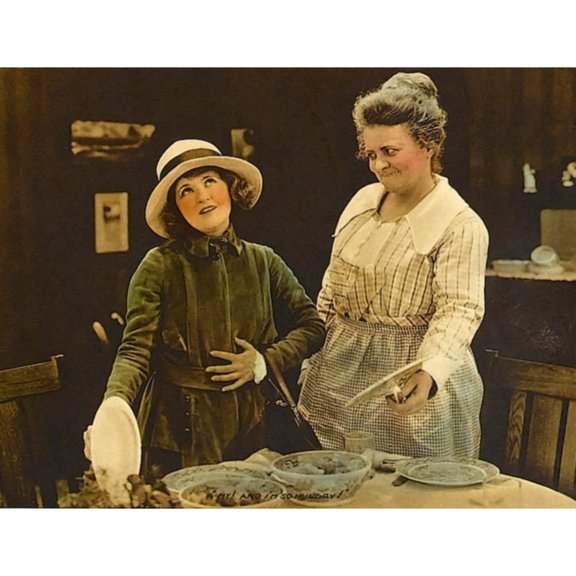 A Girl Named Mary L-R: Marguerite Clark Aggie Herring On Lobbycard 1919. Photo Print (28 x 22)