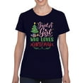 thumbnail image 1 of A Girl Who Loves Christmas! T-Shirt Women -Smartprints Designs, Female x-Large, 1 of 4