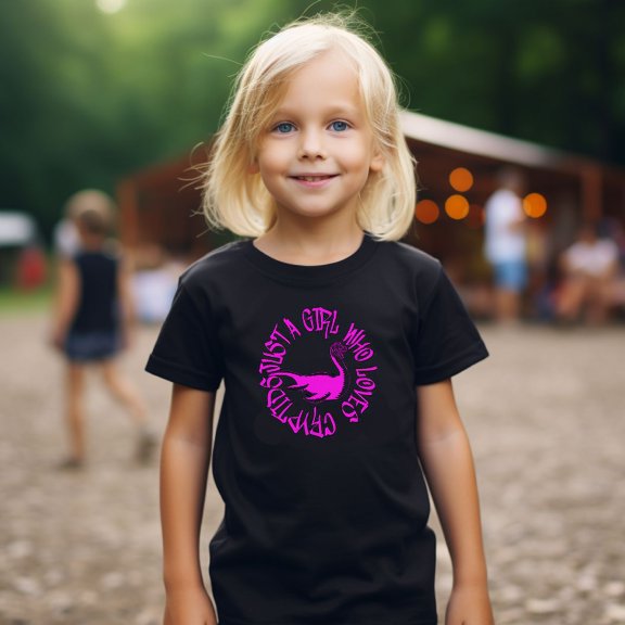 A Girl Who Loves Cryptids Nessie Kids Heavy Cotton™ Tee