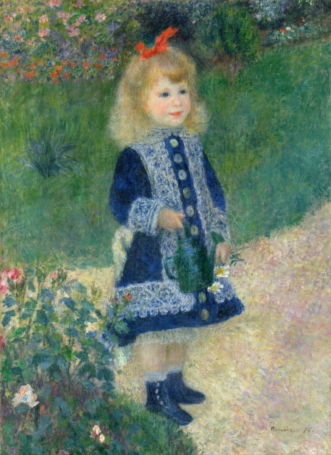 A Girl With A Watering Can Canvas Art - Pierre Auguste Renoir (18 x 24)