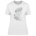 thumbnail image 1 of A Girl With Flowers  T-Shirt Women -Image by Shutterstock, Female Small, 1 of 2