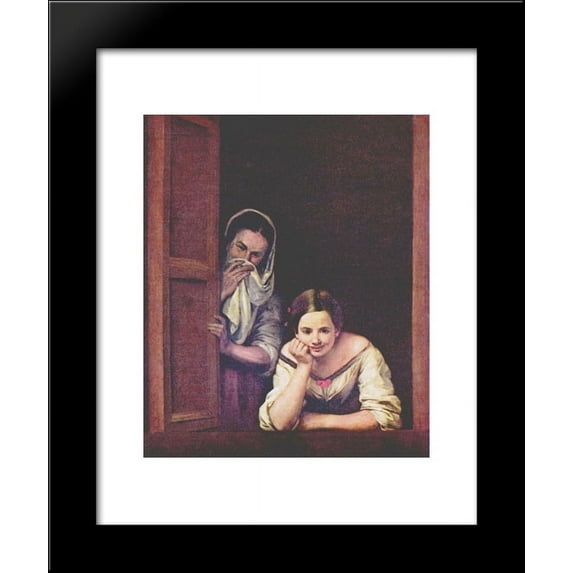 A Girl and her Duenna 20x24 Framed Art Print by Murillo, Bartolome