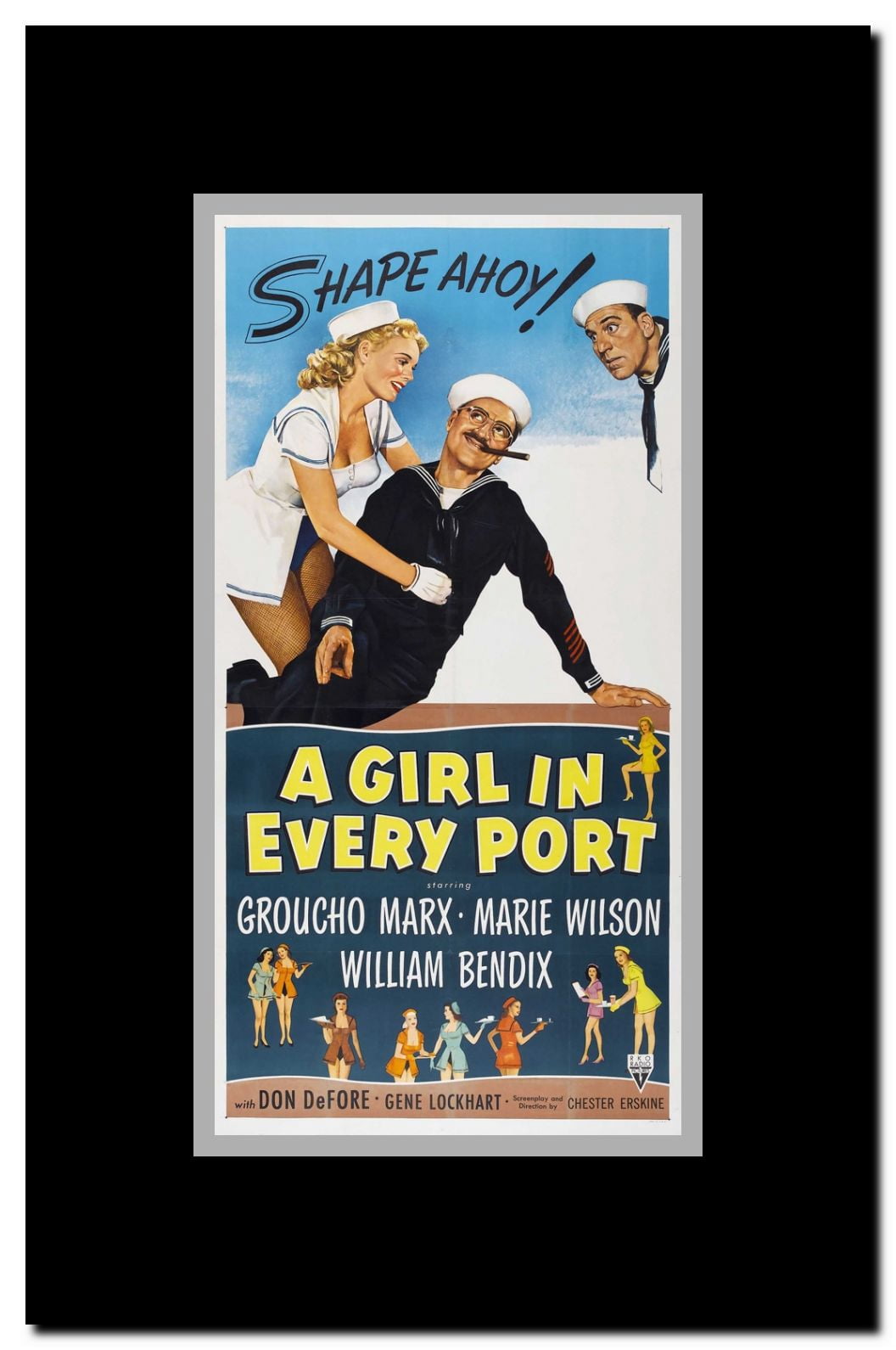 A Girl in Every Port Framed Movie Poster
